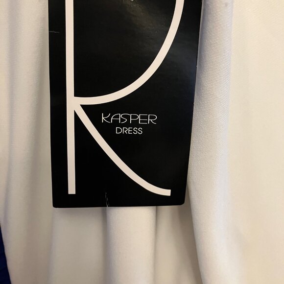 Blue and White Kasper Dress Open Sleeve Color Block NWT - Picture 10 of 11